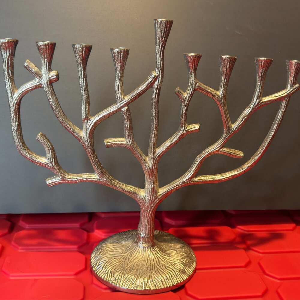 Pewter Tree of Light Menorah